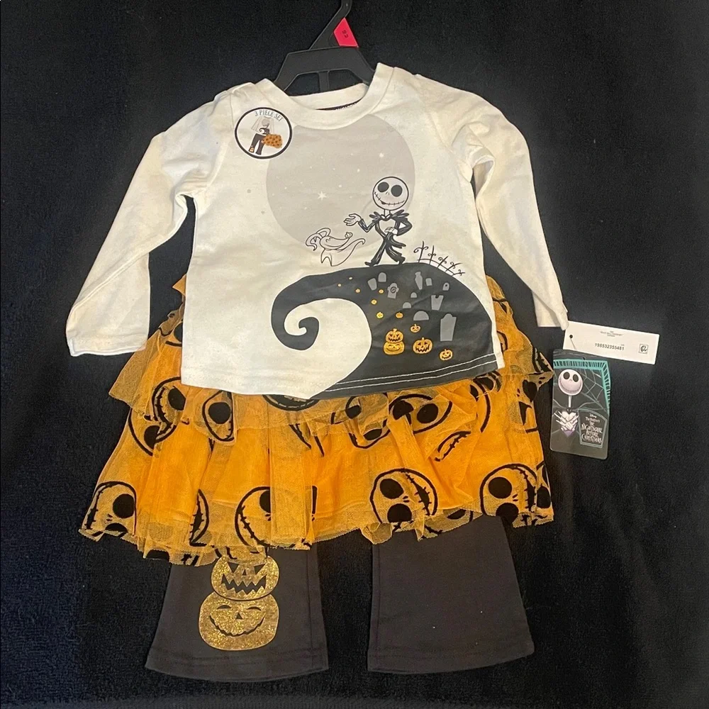 Disney Halloween outfit Nightmare Before Christmas 3 piece set nwt